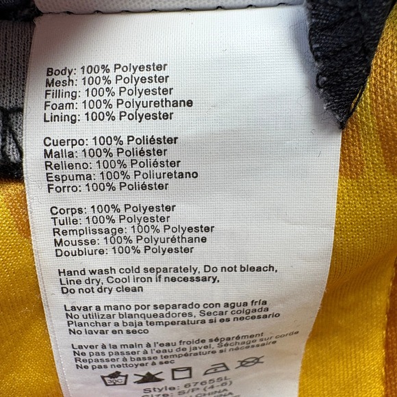 Disguise‎ Transformers Bumblebee Costume Jumpsuit Kids Size S P 4-6 - Picture 4 of 15